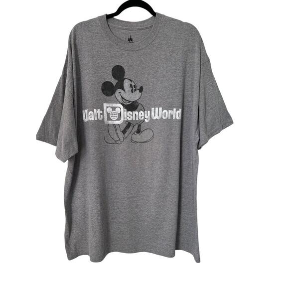 Disney Parks T-Shirt Size 3XL Grey Mickey Mouse Short Sleeve Walt Disney World - Picture 1 of 8